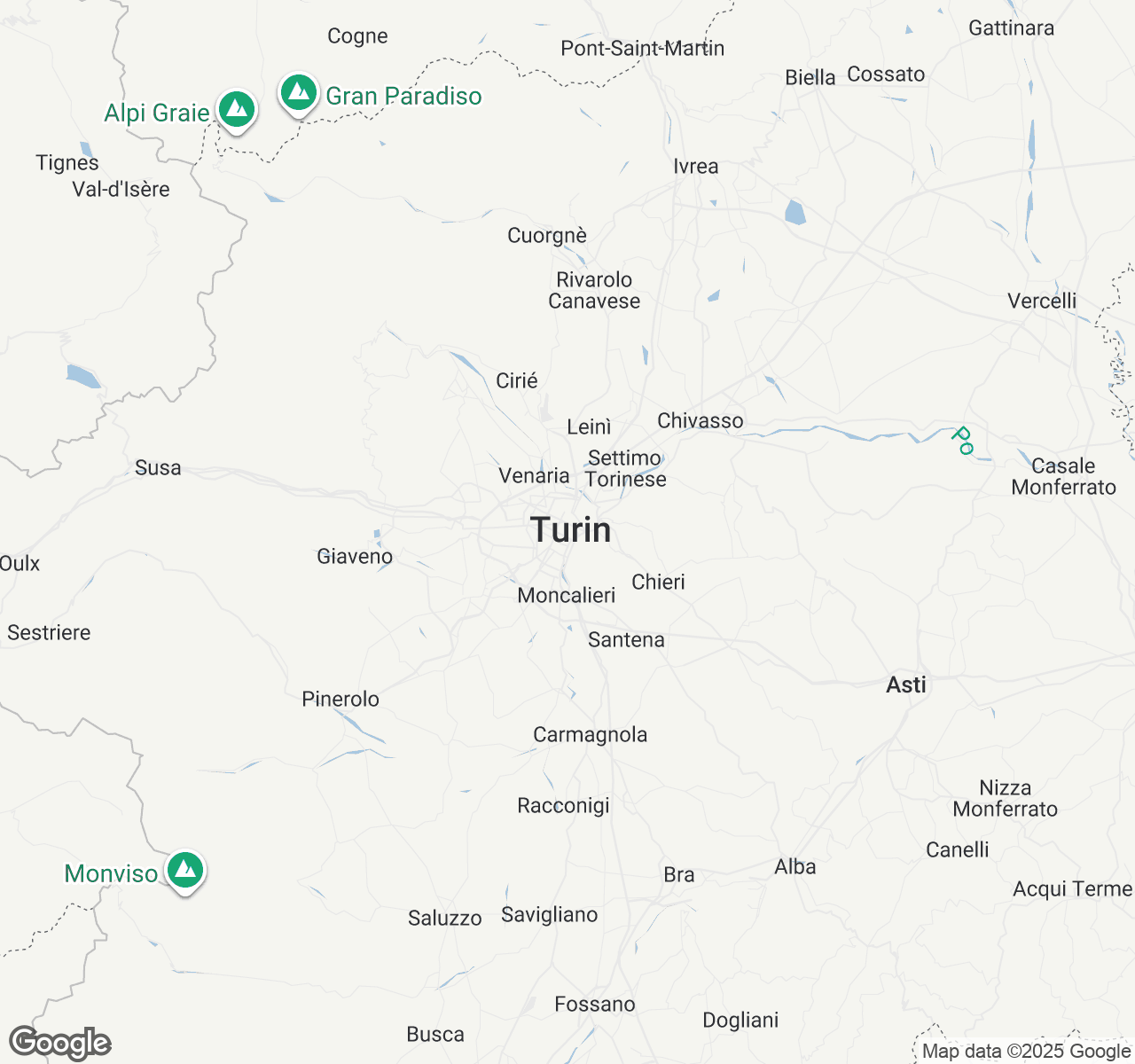 Map of Turin